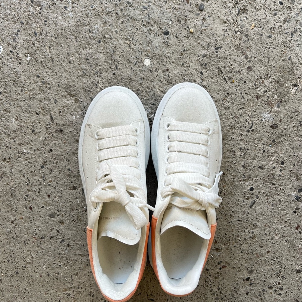 Cream and Orange Sneakers